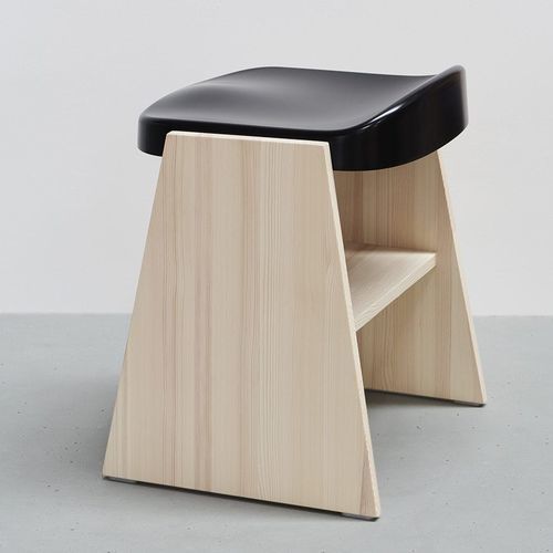 Moderner Hocker - FRONDA  - Mattiazzi - Stoff / Stahl / Gestell aus Kiefer