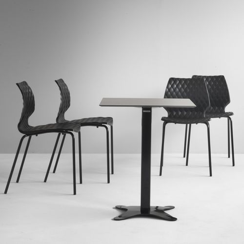 Moderner Bistrotisch - EX 517 - et al. - Stahl / Aluminium / quadratisch