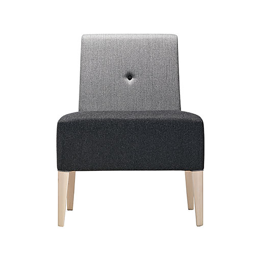 Moderner Kaminsessel - PUNTO 227 - et al. - Stoff / Holz / grau