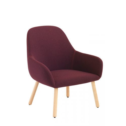 Moderner Sessel - Myra 659 - et al. - Stoff / Buche / rot