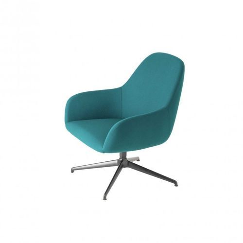 Moderner Sessel - Myra 677  - et al. - Stoff / Aluminium / rot