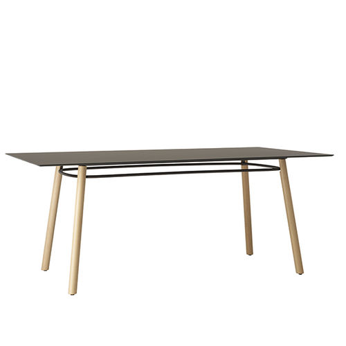 Moderner Tisch - Agami 1181 - et al. - Stahl / Gestell aus Buche / rechteckig