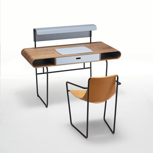 Moderner Schreibtisch - APELLE  - MIDJ - Holz / Stahl / mit Stauraum