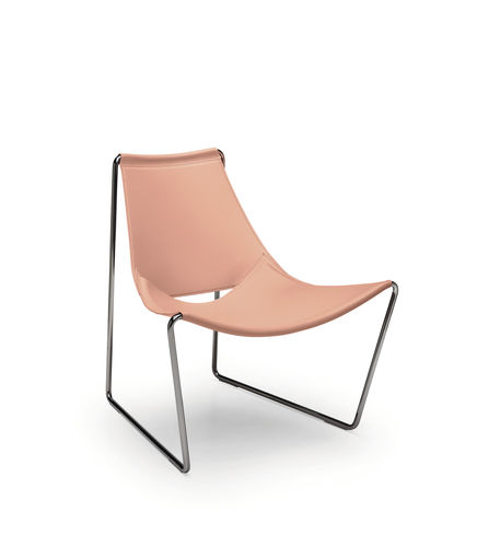 Moderner Sessel - Apelle AT M CU - MIDJ - Leder / Metall / Polster