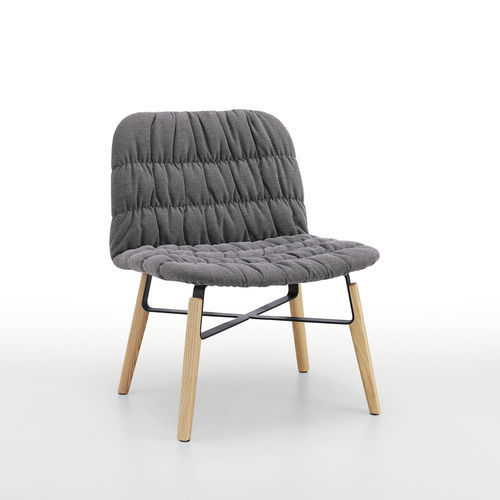 Moderner Sessel - Liù AT ML TS2 - MIDJ - Stoff / Leder / Holz