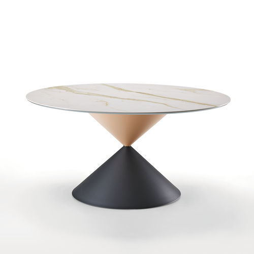 Moderner Tisch - Clessidra - MIDJ - Holz / Keramik / Marmor