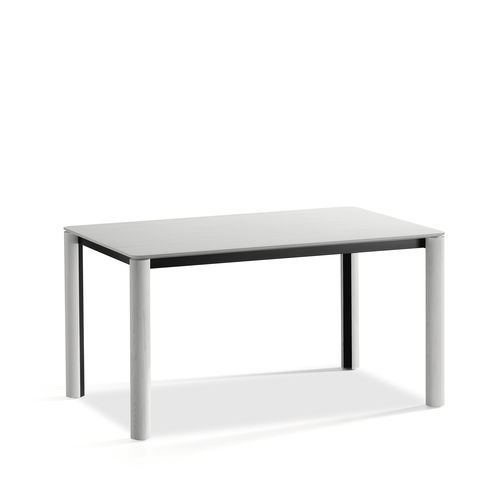 Moderner Tisch - Woody - MIDJ - Holzfurnier / Glas / Laminat