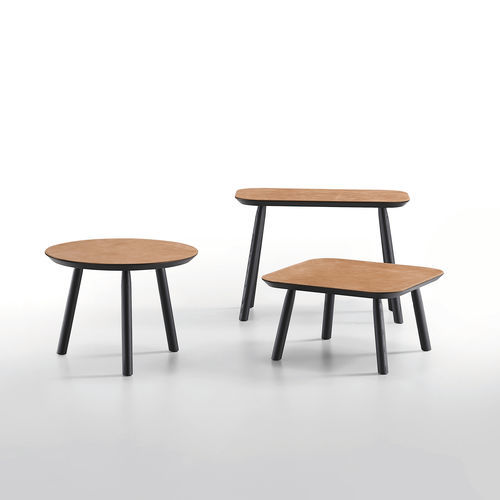 Moderner Couchtisch - Suite CT - MIDJ - Keramik / Leder / Gestell aus Holz