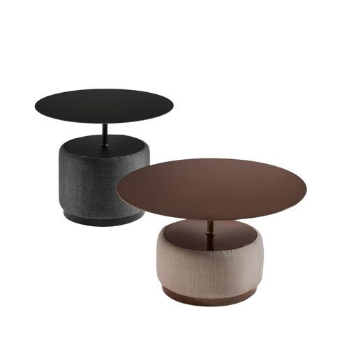 Moderner Couchtisch - Bloom - MIDJ - Stahl / HPL / Gestell aus Leder