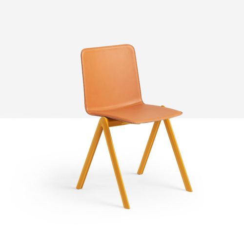 Stuhl / originelles Design - Stack S PP_CU - MIDJ - für den Innenraum / Leder / Polypropylen