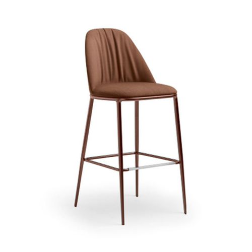 Moderner Barstuhl - Lea Deluxe H65/75 - MIDJ - für den Innenraum / Stoff / Leder