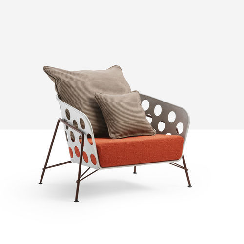 Moderner Sessel - Bolle AP M TS - MIDJ - Stoff / Metall / mit abnehmbarem Kissen