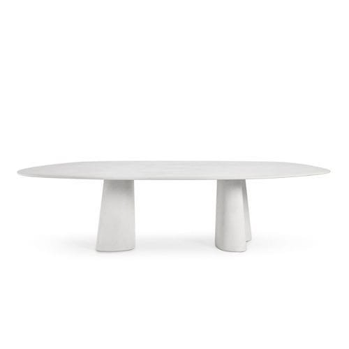 Esstisch / organisches Design - ORGANIC - MIDJ - Beton / Gestell aus Metall / Gestell aus Beton
