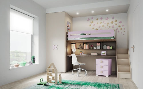 Hochbett - EVO 28 SALVASPAZIO - Mistral - Einpersonen / modern / für Kinder
