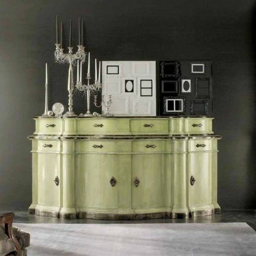 Neobarock-Sideboard - ART 86 - Bertelè - gestrichenes Holz / grün