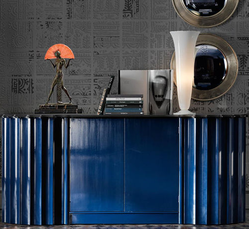 Sideboard / Art Deco - ART 74 - Bertelè - gestrichenes Holz / blau