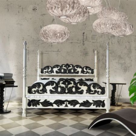 Himmelbett - ART 412 - Bertelè - Doppelbett / Neobarock / Kopfteil