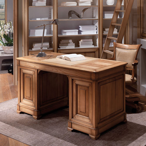 Klassischer Schreibtisch - CO7206 - Mobili Busatto - Holz / mit Stauraum / mit Gestell aus Paneelen