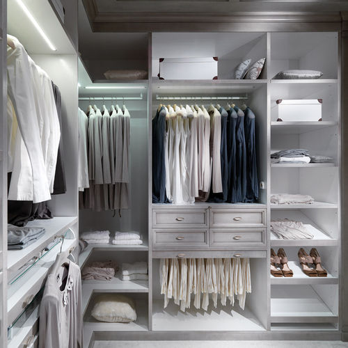 Klassischer begehbarer Kleiderschrank - Mobili Busatto - lackiertes Holz