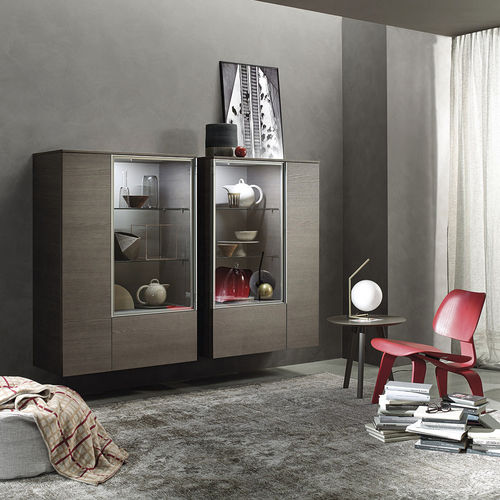 Hohes Sideboard - SCRIGNO C5C06 - SANGIACOMO - wandmontiert / modern / Eiche