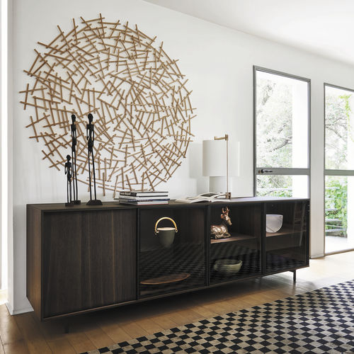 Modernes Sideboard - SCRIGNO C5C08 - SANGIACOMO - Eiche / Holzfurnier / lackiertes Metall