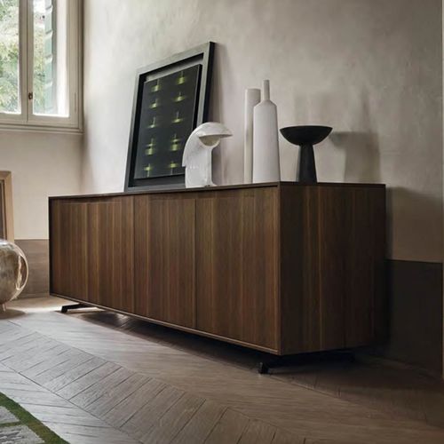 Modernes Sideboard - VELA C5C10 - SANGIACOMO - Eiche / Holzfurnier / Metall