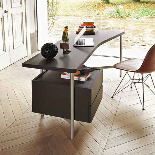 Bodenstehender Schreibtisch - SANGIACOMO - modern / Eiche / Holzfurnier