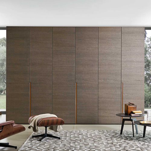 Moderner Kleiderschrank - TRATTO - SANGIACOMO - lackiertes Holz / Eiche / Holzfurnier