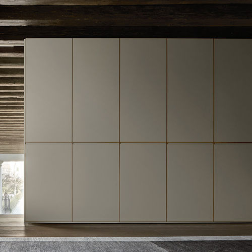 Moderner Kleiderschrank - TECNO - SANGIACOMO - hochglanzlackiertes Holz / mattlackiertes Holz / lackiertes Metall