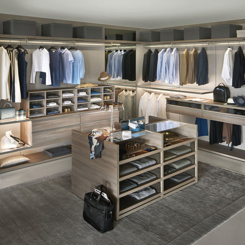 Begehbarer Kleiderschrank / Eck - PANORAMA - SANGIACOMO - Modul / modern / lackiertes Holz