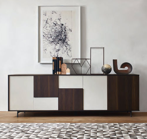 Modernes Sideboard - INCONTRO C5C05 - SANGIACOMO - Eiche / Holzfurnier / mattlackiertes Holz