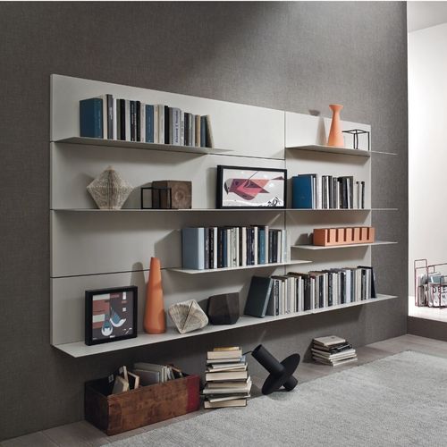 Modul-Bücherregal - LAMPO L6C28 - SANGIACOMO - wandmontiert / modern / mattlackiertes Holz