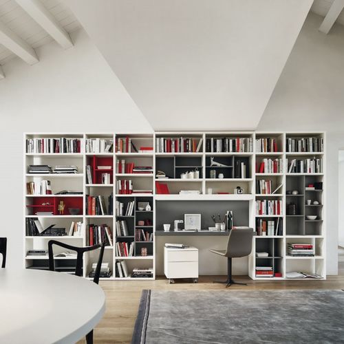 Modul-Bücherregal - MODO M6C89 - SANGIACOMO - modern / Eisen / melaminbeschichtet