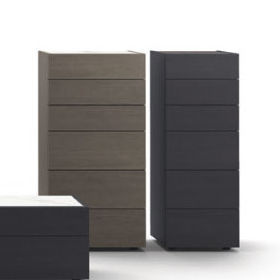 Moderner Chiffonnier - STATUS - SANGIACOMO - lackiertes Holz / Eiche / Holzfurnier
