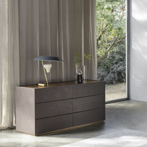 Moderne Kommode - Filo Mono - SANGIACOMO - lackiertes Holz / Eiche / Holzfurnier