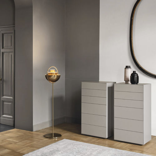 Moderner Chiffonnier - Domino Mono - SANGIACOMO - lackiertes Holz / Eiche / Holzfurnier