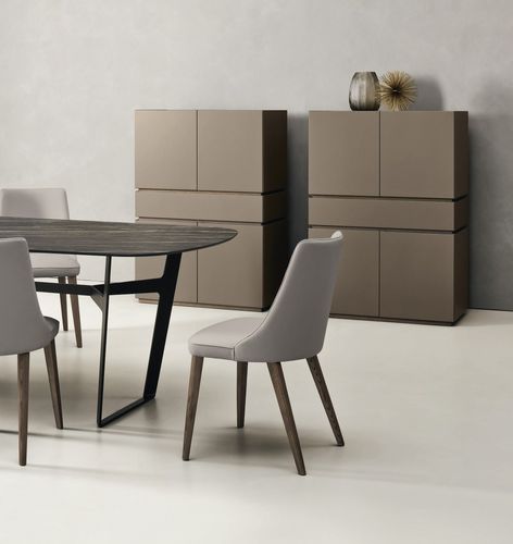 Modernes Sideboard - Cidori 9 - SANGIACOMO - Eiche / Holzfurnier / mattlackiertes Holz