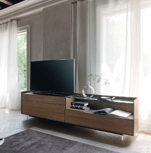 Modernes Fernsehmöbel - Cabaret 56B sx - SANGIACOMO - lowboard / mit Schubladen / mit Regal