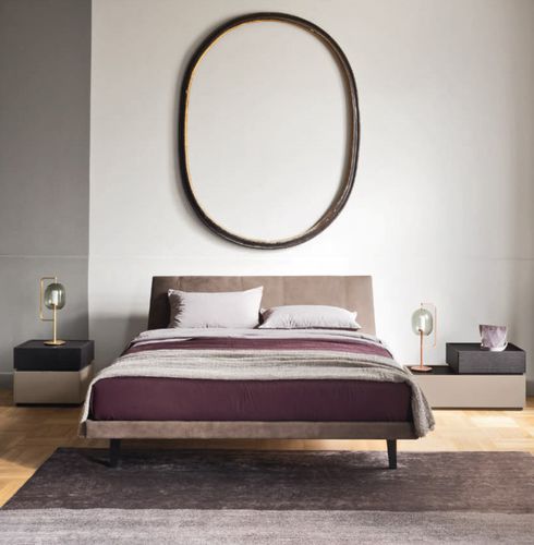 Doppelbett - FEBO 3.0 - SANGIACOMO - modern / Polster / mit Kopfteil aus Leder