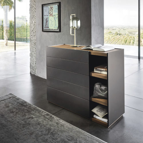 Moderne Kommode - Filo Open - SANGIACOMO - lackiertes Holz / Holzfurnier / mit Stauraum