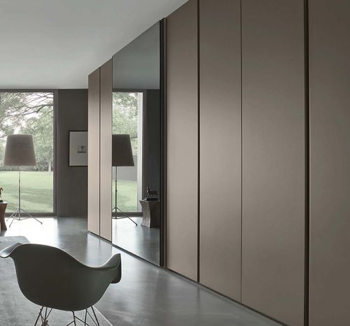 Moderner Kleiderschrank - BRECCIA - SANGIACOMO - hochglanzlackiertes Holz / Holzfurnier / mattlackiertes Holz