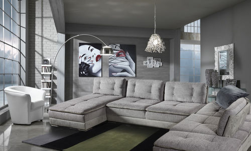 Modulsofa - BAULI - Nieri - modern / Stoff / grau