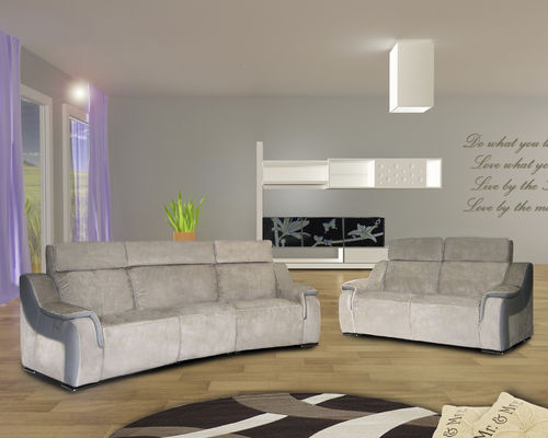 Modernes Sofa - CINEMAX - Nieri - Stoff / schrägstellbar / grau