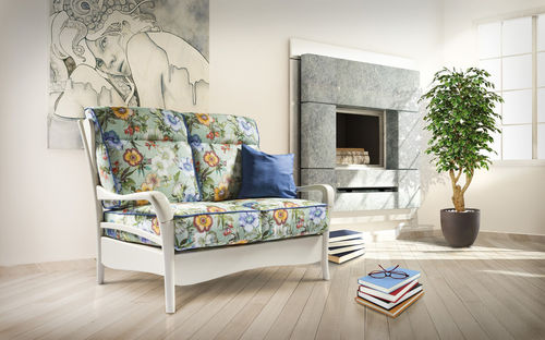Klassisches Sofa - DAHLIA - Nieri - Stoff / mehrfarbig / Holz