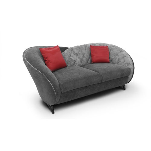 Modernes Sofa - ZENO - Nieri - Stoff / Leder / Zweisitzer