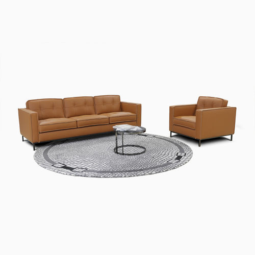 Modernes Sofa - NIKKEI - Nieri - Leder / mit abnehmbarem Kissen / braun
