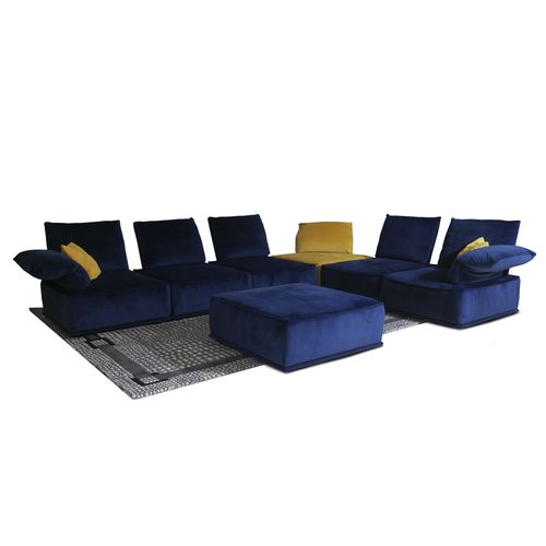 Modulsofa - ANDROMEDA - Nieri - modern / Samt / mit neigbarer Rückenlehne