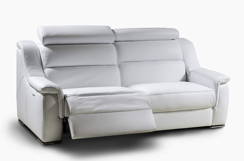 Modernes Sofa - LIPARI - Nieri - Stoff / Leder / grau