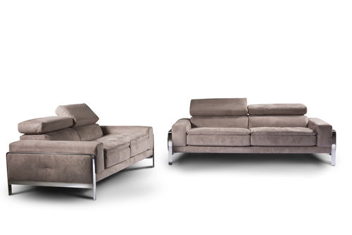 Modernes Sofa - PRISS - Nieri - Leder / beige / 3 Plätze