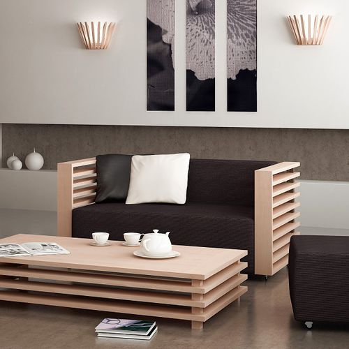 Modernes Sofa - CUBETTO - NOVO Design Made in Toscana - Stoff / mit Rollen / Zweisitzer